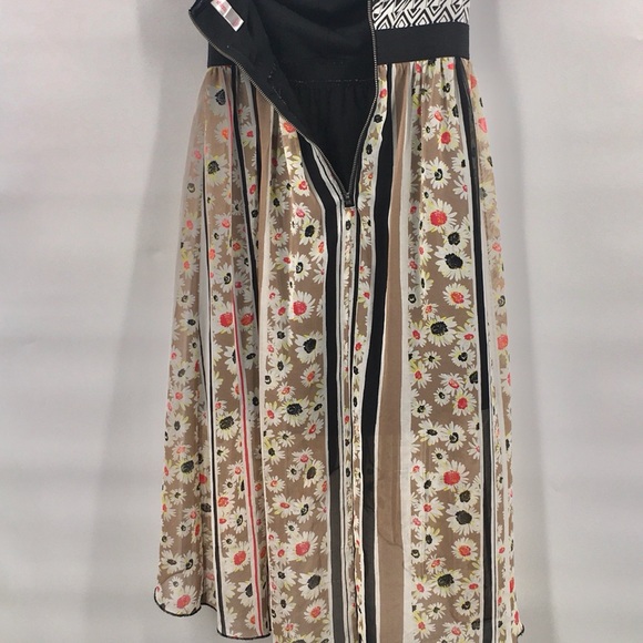 Xhileration Chiffon Boho Chic Strapless Dr… - Picture 6 of 7